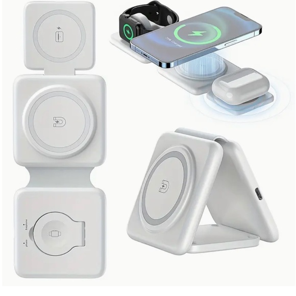 Folding cell phone, air pod and watch charger - new in box - Picture 1 of 4
